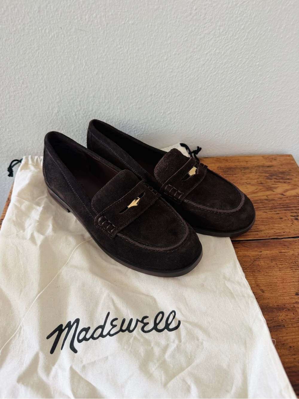Madewell Suede Grayson Penny Loafers - Dark Carob Brown - Picture 4 of 13